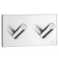 Self adhesive double hook SMEDBO BESLAGSBODEN - Polished chrome